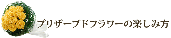 プリザーブドフラワーの楽しみ方
